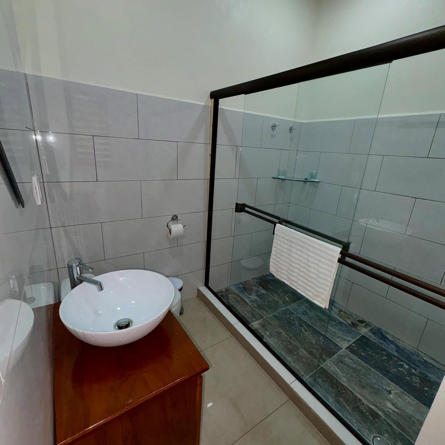 Modern tiled bathroom